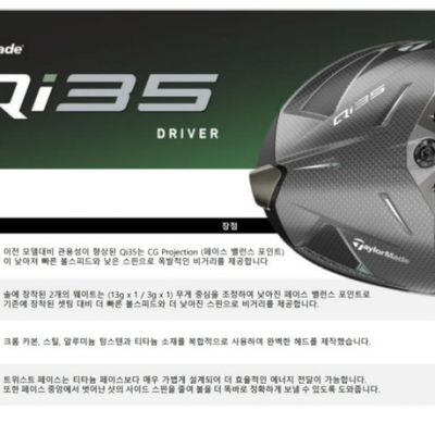 테일러메이드 좌타 왼손 Qi35 드라이버