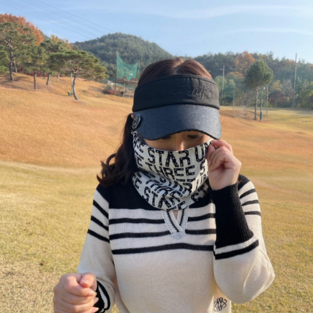 휴스토니 크랙 블랙 넥워머