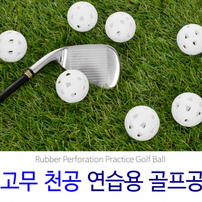 코비스 고무 천공 연습용 골프공 12PCS PB004